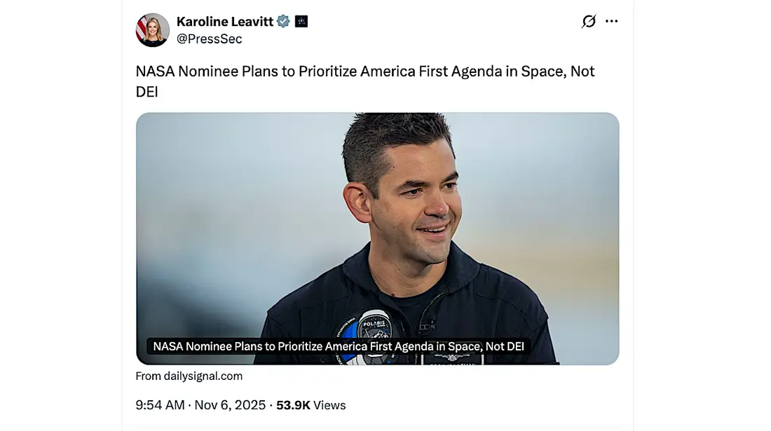 کاخ سفید ناسا را با تمسخر DEI هدف قرار داد