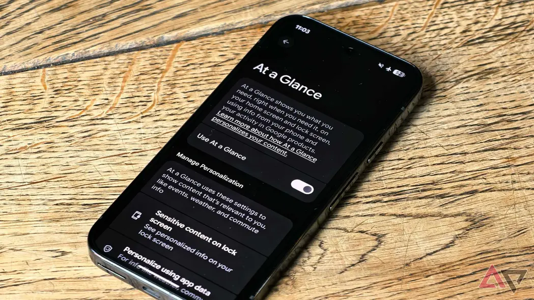 تنظیمات «در یک نگاه» در Google Pixel