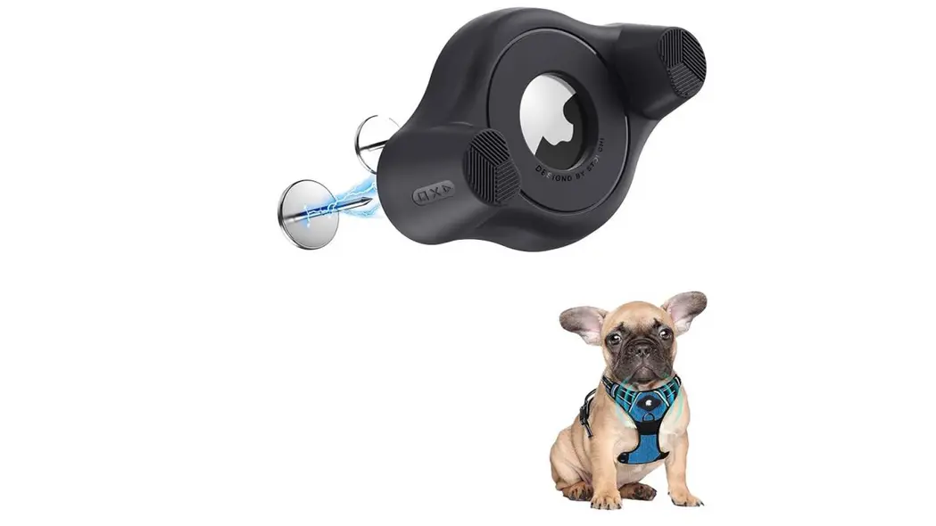 نگهدارنده ایرتگ Stouchi که به قلاده سگ متصل شده است.