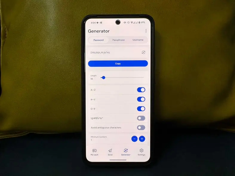 مولد گذرواژه Bitwarden