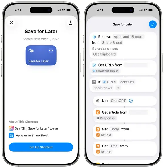 افزودن یک میانبر