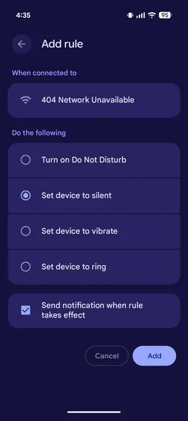 تنظیم یک قانون در Google Pixel