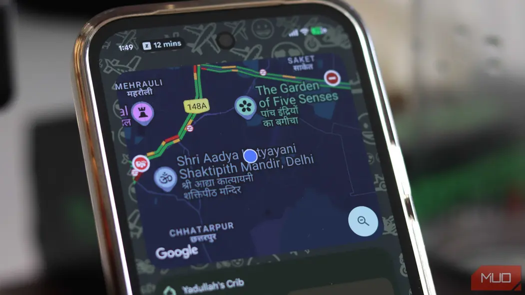 ابزارک ترافیک زنده Google Maps