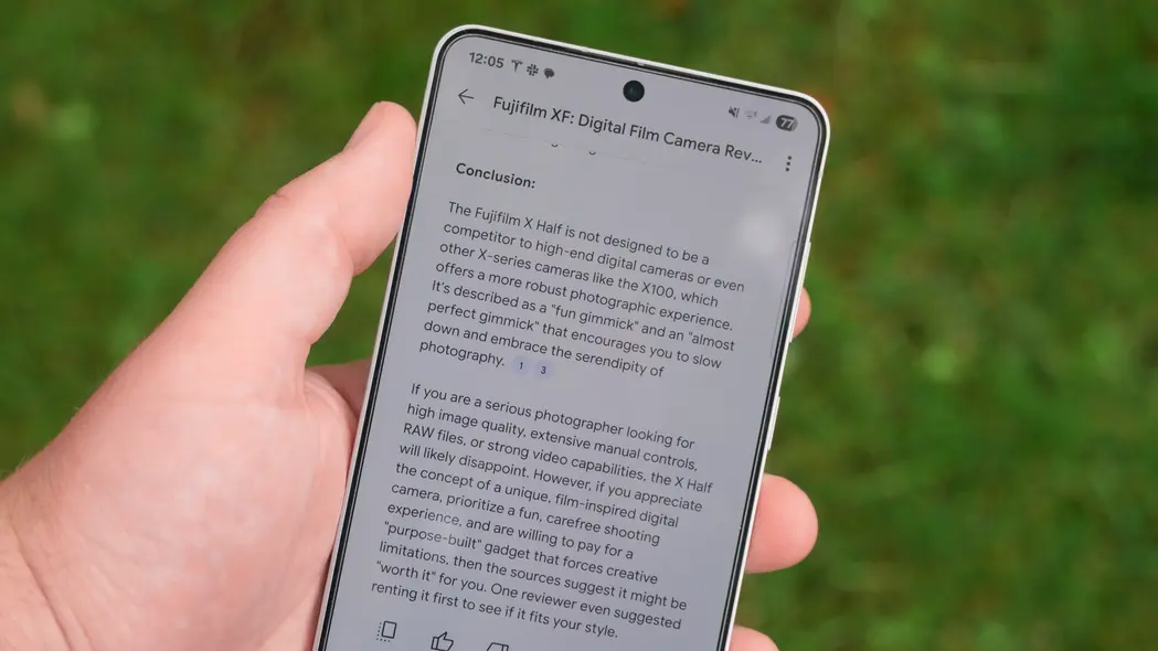 برنامه NotebookLM اندروید روی سامسونگ گلکسی S25 Edge