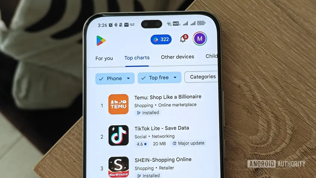 برنامههای رایگان در فروشگاه گوگل پلی