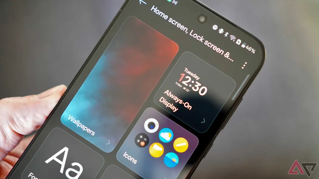 کنترلهای صفحهنمایش همیشه روشن در OnePlus 15