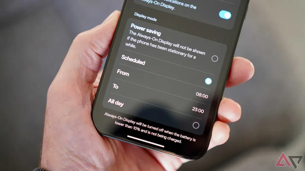 تنظیمات همیشه روشن OnePlus 15