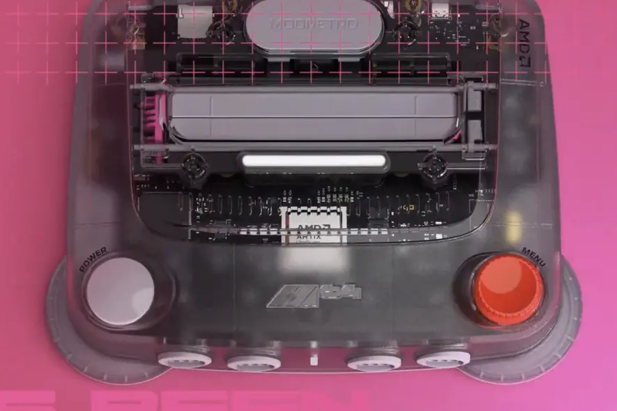 به‌نظر می‌رسد M64 به‌جای دکمهٔ بازنشانی سنتی، یک دایره منو دارد.