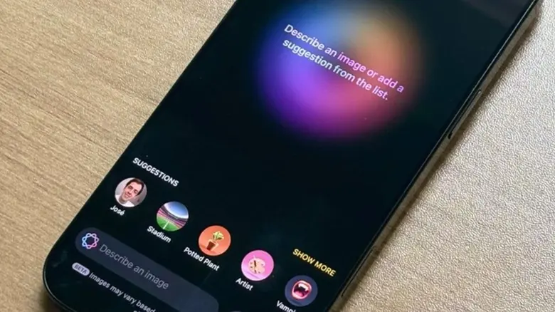 آیفون با برنامه Image Playground باز