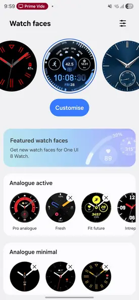 صفحههای ساعت برنامه Galaxy Wearable سامسونگ برای ساعت Galaxy