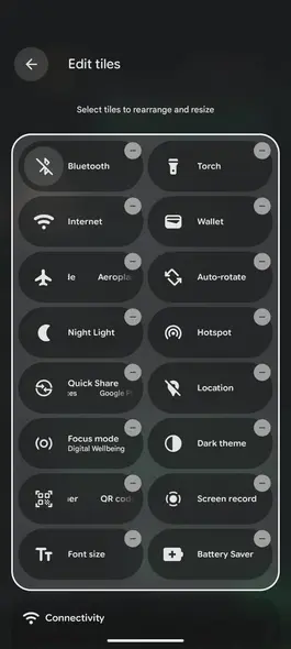 سفارشی‌سازی پنل تنظیمات سریع در اندروید