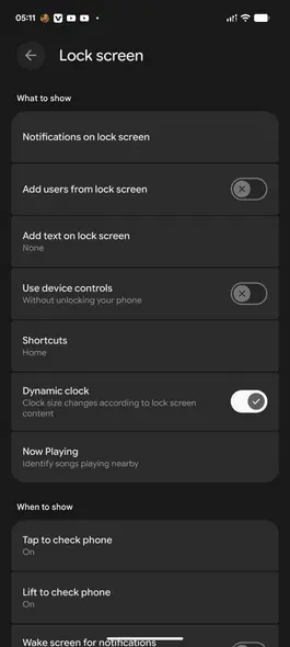 تنظیمات صفحه قفل در اندروید