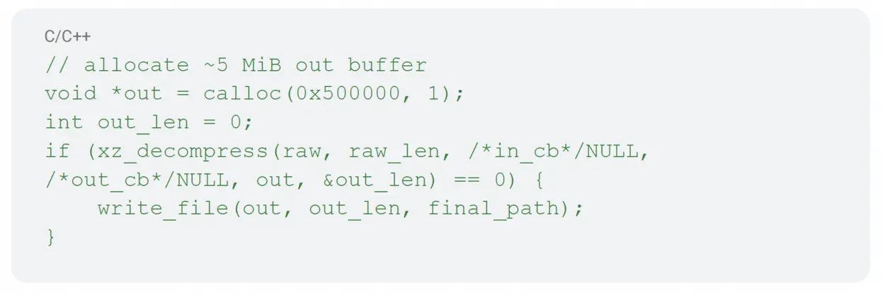 یک استخراجکننده که تا یک اندازه از پیش تعیینشده داده را از حالت فشرده خارج میکند.