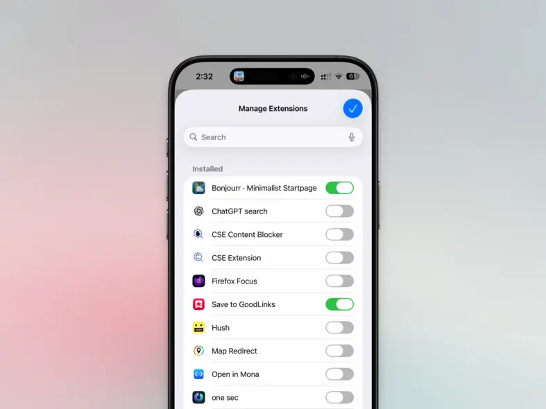 افزونه‌های سافاری آیفون