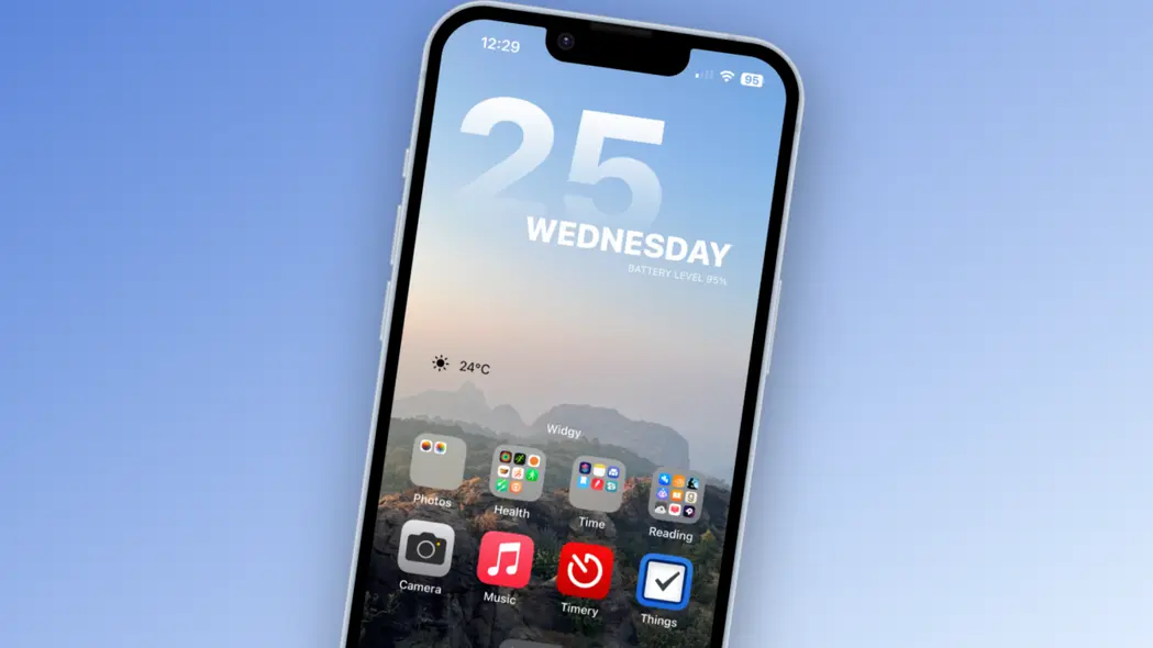 ابزارک Widgy بر روی آیفون