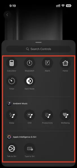 کنترل‌های دکمه Action