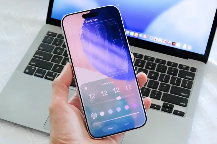 صفحه قفل iOS 26.2