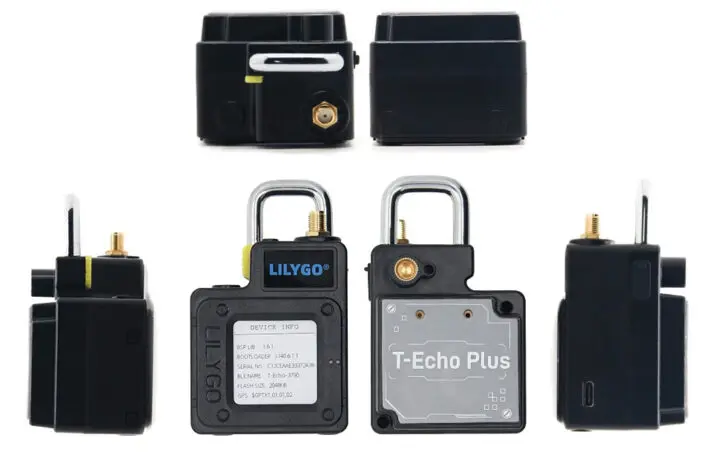 نمای کلی تمام جوانب LILYGO T‑Echo Plus