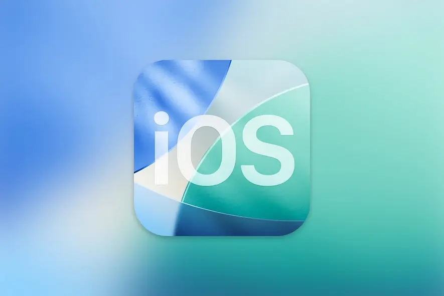 آیکون iOS بر روی پس‌زمینهٔ گرادیان