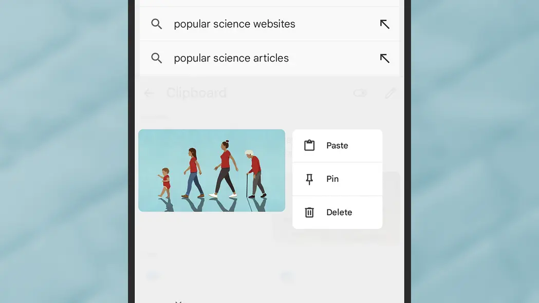 تصویر صفحه ذخیره‌سازی تصویر در کلیپ‌بورد