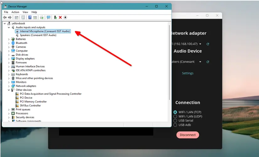 غیرفعال کردن میکروفن داخلی با استفاده از Device Manager ویندوز
