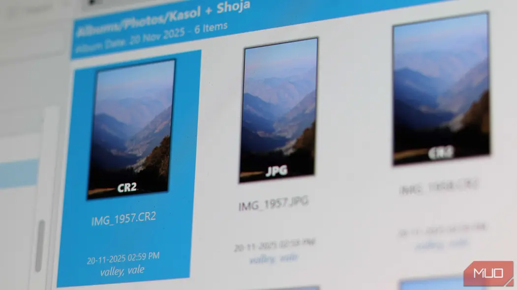 تصاویر RAW گرفته‌شده با دوربین DSLR کانن.